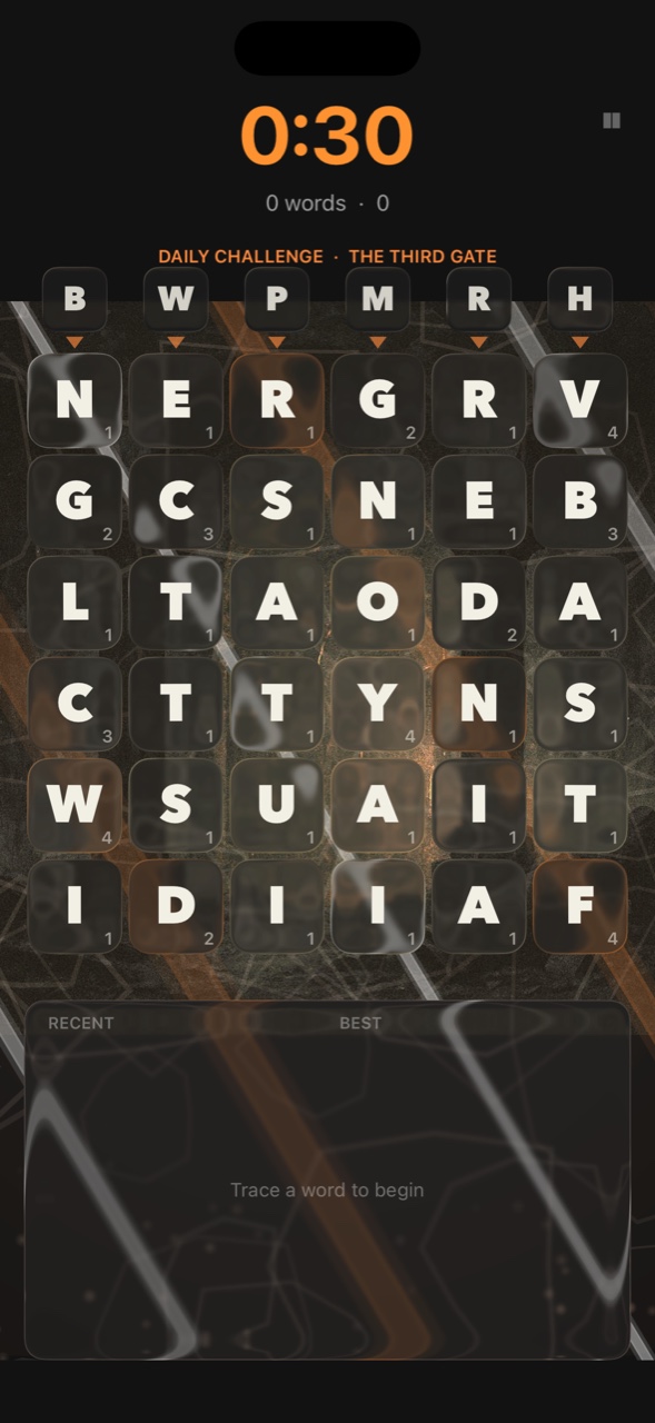 The daily challenge — one board, same for everyone